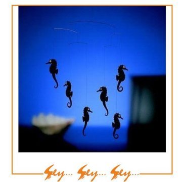 Flensted Mobiles Siyah Deniz Atı Tasarımlı Dekoratif Tavan Süsü