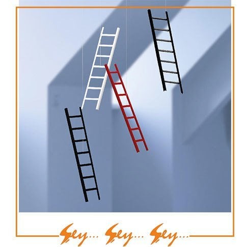 Flensted Mobiles - 7 Steps 4 Ladders - Merdiven Tasarımlı Modern Dekoratif Tavan Süsü