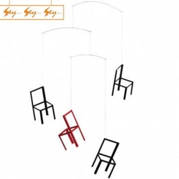 Flensted Mobiles Sandalye Tasarımlı Modern Dekoratif Tavan Süsü Flying Chairs