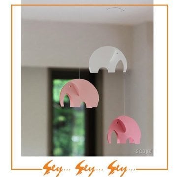 Flensted Mobiles Uçan Fil Tasarımlı Dekoratif Tavan Süsü Olephants
