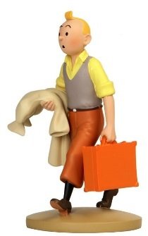 TINTIN - TENTEN - TINTIN WITH SUITCASE RESIN FIGURE - Tintin-Tenten