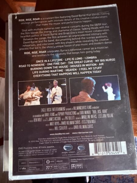 DAVID BYRNE - RIDE RISE ROAR CONCERT FILM DVD