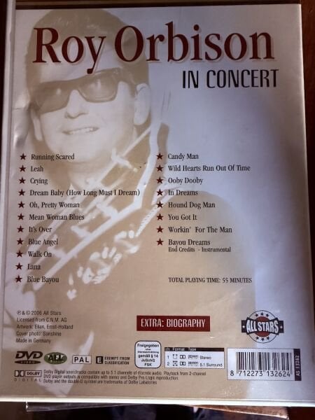 Roy Orbison Running Scared DVD Konser