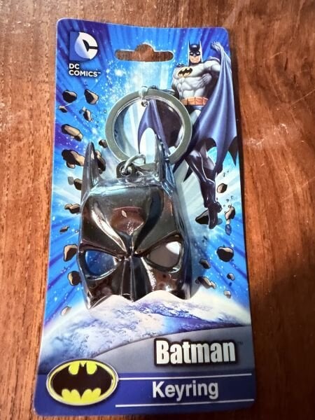 DC Comics Batman Half Mask Metal Keyring Anahtarlık
