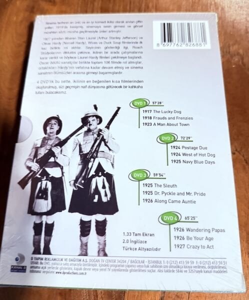 LAUREL AND HARDY KISA FİLMLER DVD SET - 4 DVD