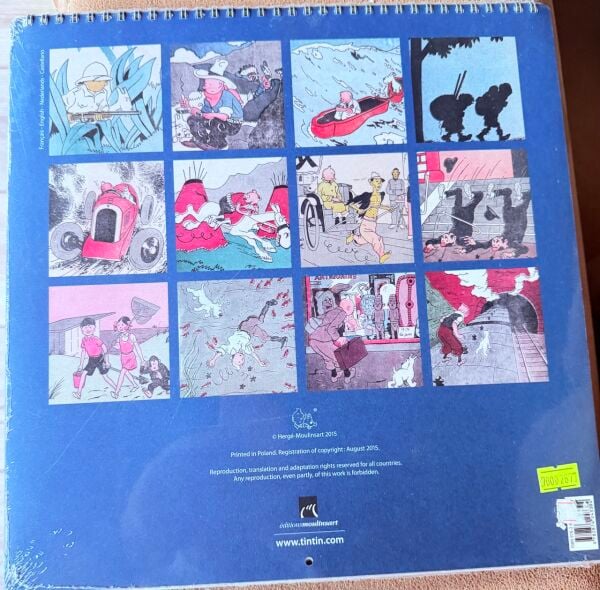TINTIN CALENDAR 2016 - TENTEN DUVAR TAKVİM 2016