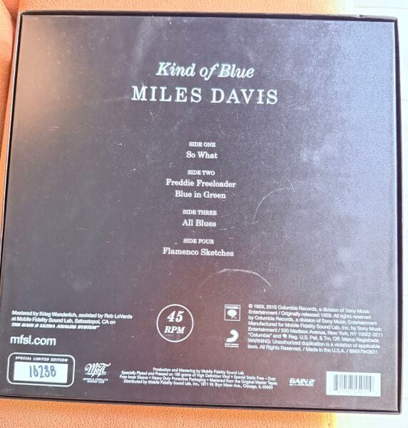 MILES DAVIS KIND OF BLUE ORIGINAL MASTER RECORDING DOUBLE 45RPM