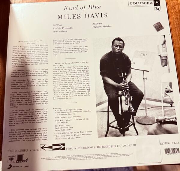 MILES DAVIS - KIND OF BLUE - LP