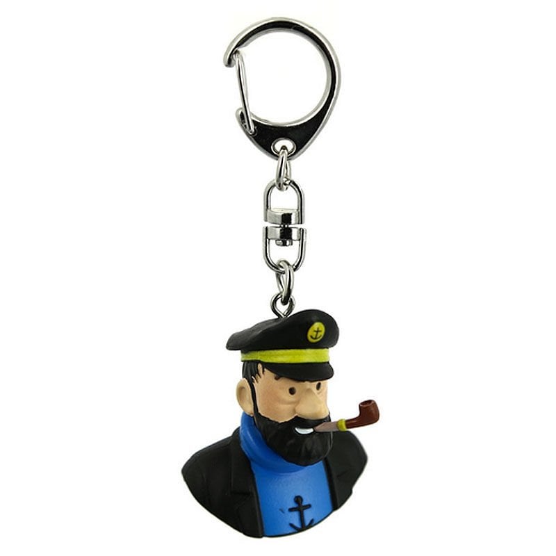 Tintin Kaptan Haddock Büst Anahtarlık Keyring Figür