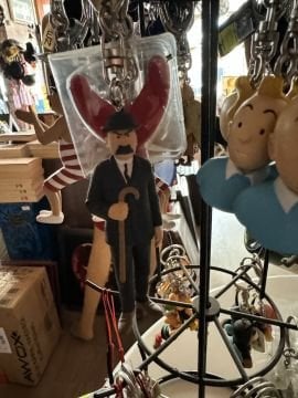 TINTIN - THOMPSON ANAHTARLIK - THOMPSON WALKING STICK KEYRING