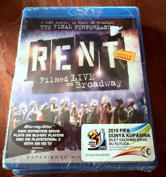 RENT LIVE ON BROADWAY BLU-RAY