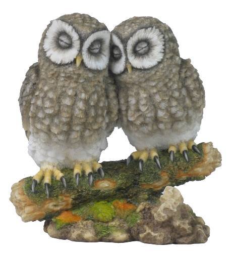 Renkli İkili Baykuş Biblo Seti