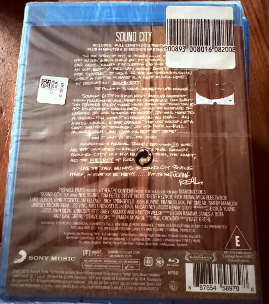 SOUND CITY BLU-RAY
