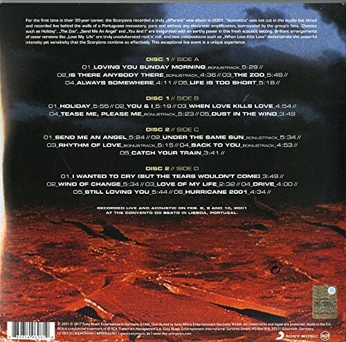 SCORPIONS ACOUSTICA DOUBLE LP