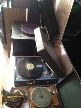 Piknik Tipi Çanta Gramofon Alman Gramofon