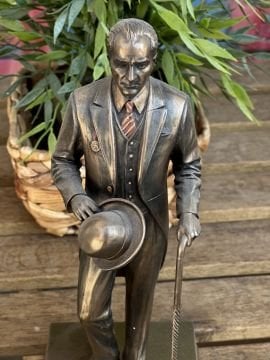 Atatürk Biblo Ayakta Dekoratif Heykel