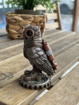 Steampunk Baykuş Biblo