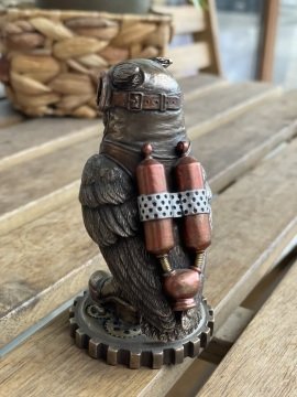 Steampunk Baykuş Biblo