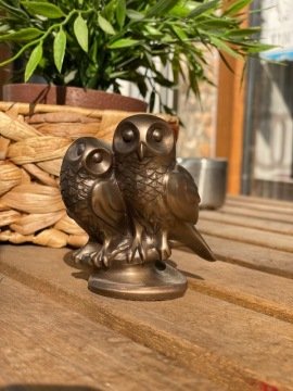 Dekoratif 2li Baykuş Biblo Seti