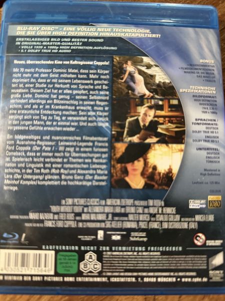 Blu-ray Youth Without Youth