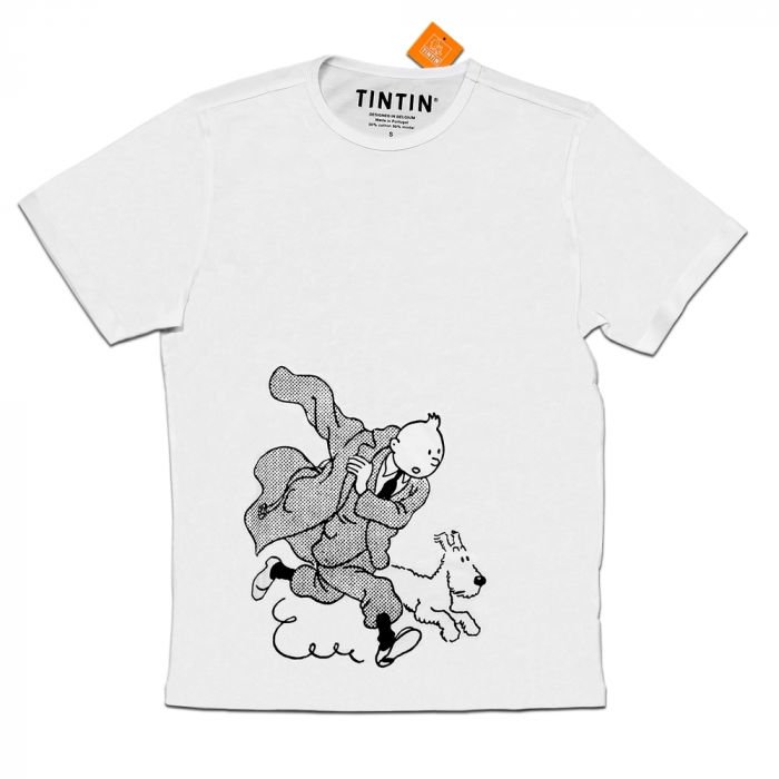 Tintin T-Shirt Tintin and Snowy in Action L TenTen T-Shirt L