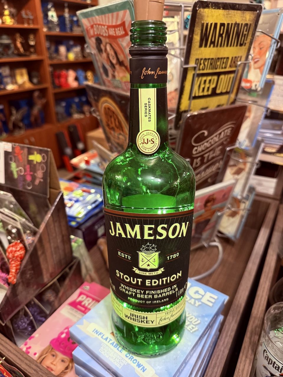 LED Işıklı İçki Şişesi Jameson Stout Edition Viski Şişesi