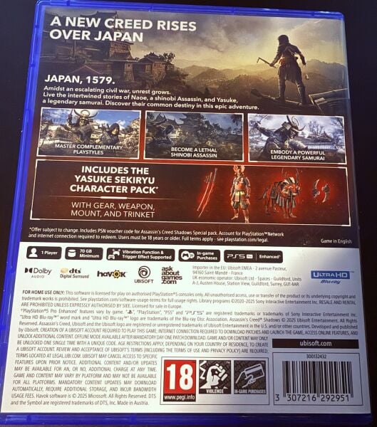 PS5 ASSASSIN'S CREED - SHADOWS