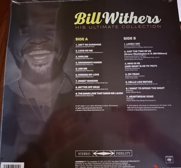 Bill Withers His Ultimate Collection LP
