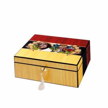 Angelo Cuban Design Humidor Küba Desenli Puro Kutusu 50 Lik