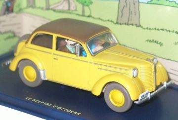 Tenten Sarı Opel Araba - Tintin Cars Le Sceptre D'ottokar 1/43
