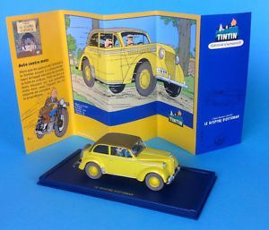 Tenten Sarı Opel Araba - Tintin Cars Le Sceptre D'ottokar 1/43
