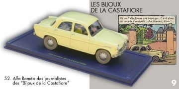 Tintin Cars Les Bıjoux - Tenten Araba Bej Alfa Romeo 1/43