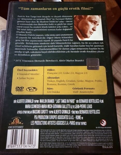 LAST TANGO IN PARIS - PARİS'TE SON TANGO - DVD
