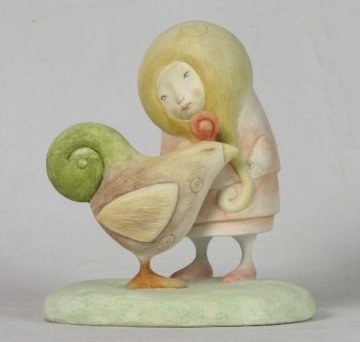 Tasarım Horozlu Biblo Dekoratif Heykel Obje