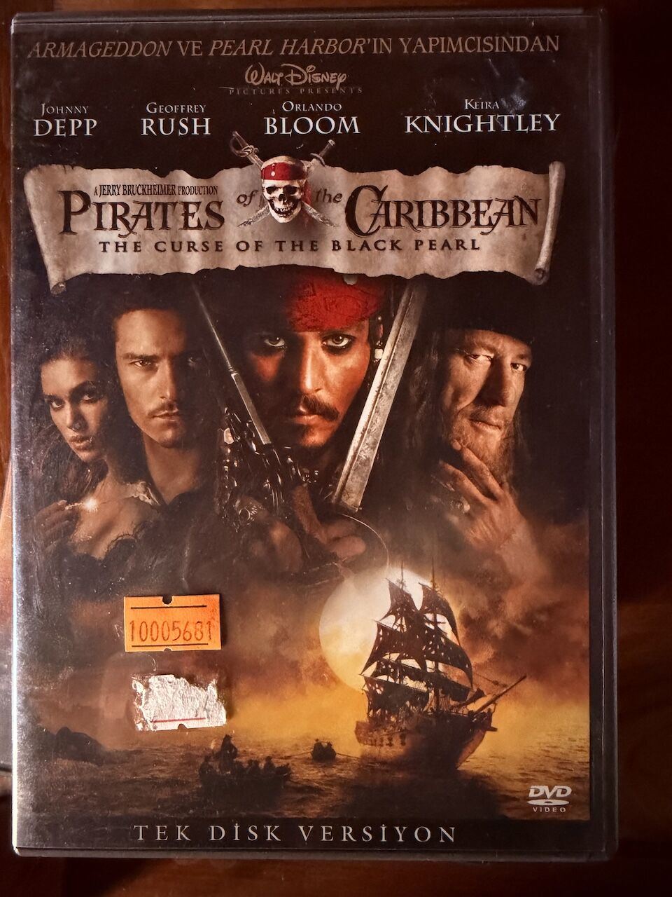 PIRATES OF THE CARIBBEAN - THE CURSE OF THE BLACK PEARL - KARAYİP KORSANLARI - DVD