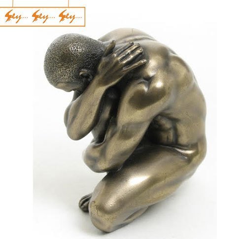 Wise Body Bronz İnsan Temalı Modern Biblo
