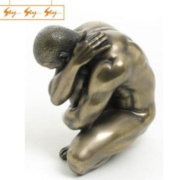 Wise Body Bronz İnsan Temalı Modern Biblo