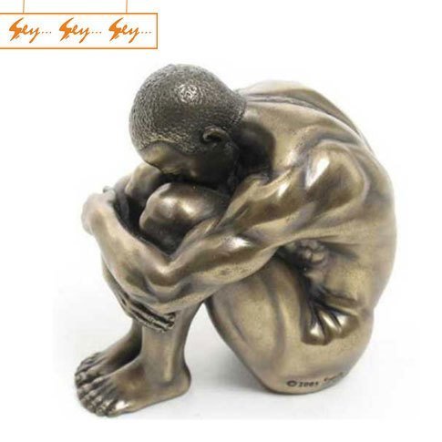 Wise Dekoratif Bronz Renk Modern İnsan Biblosu Küçük Boy Model: 3
