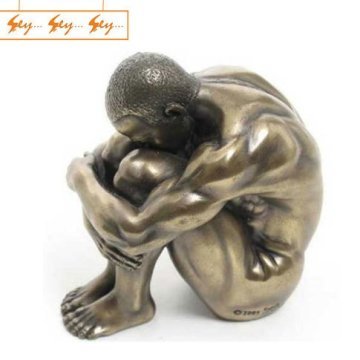 Wise Dekoratif Bronz Renk Modern İnsan Biblosu Küçük Boy Model: 3