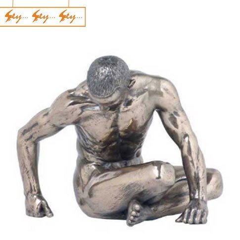 Wise Dekoratif Bronz Renk Modern İnsan Heykeli Model No: 5