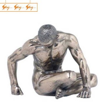 Wise Dekoratif Bronz Renk Modern İnsan Heykeli Model No: 5