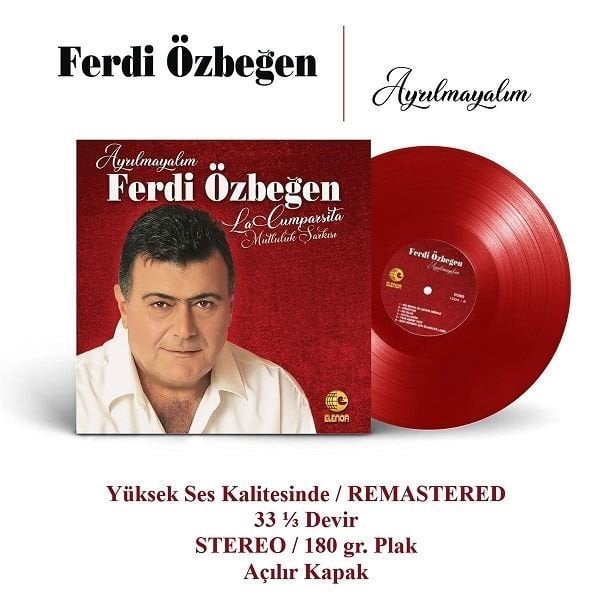 FERDİ ÖZBEĞEN-AYRILMAYALIM-KIRMIZI PLAK (LP Plak)